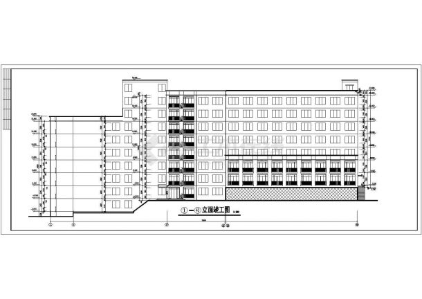 苏州某大学6300平米七层框架结构学生宿舍楼建筑设计CAD图纸-图一