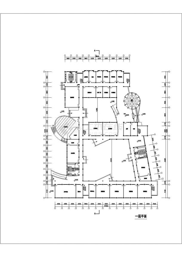 攀枝花市某实验中学6100平米4层框架教学楼平立剖面设计CAD图纸-图二