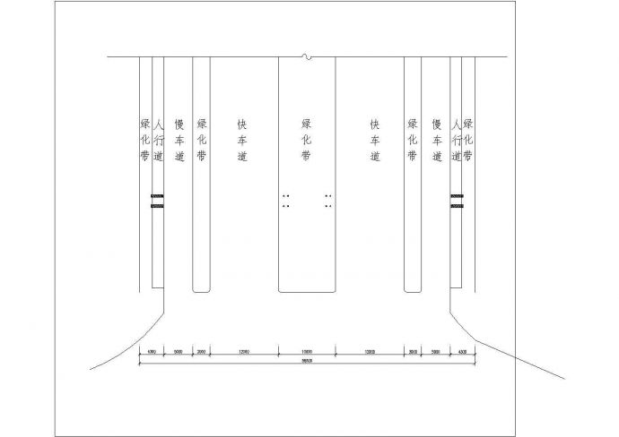 欧亚大道跨街式鹰架标识cad施工设计图_图1