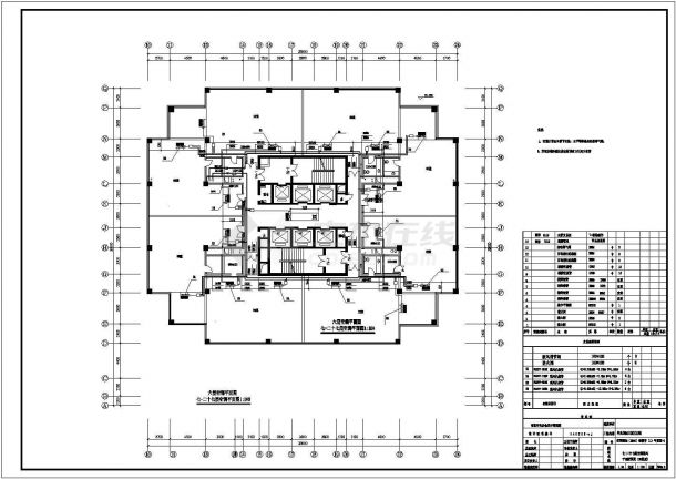 [江西]高层商场办公楼空调通风系统设计施工图（水环热泵系统）-图一