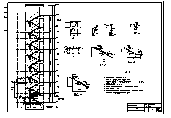 某多层框架结构带阁楼住宅结构施工cad图-图二