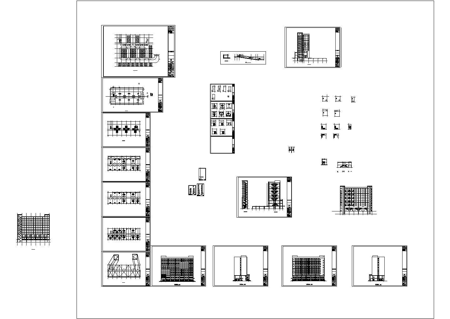 区酒店建筑设计CAD方案图