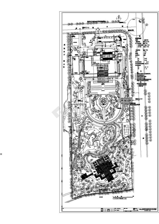 青州国际酒店(五星级酒店)总平面设计CAD图-图一