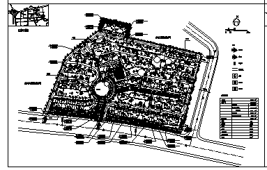 5万平方米某住宅区规划设计cad图(含总平面图，共四张)-图一