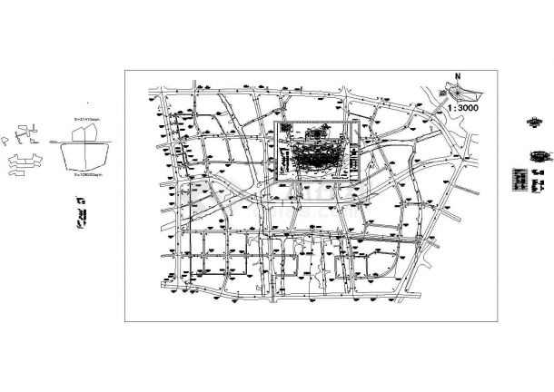 温州市某大型行政管理中心总平面规划设计CAD图纸（占地10万平）-图一