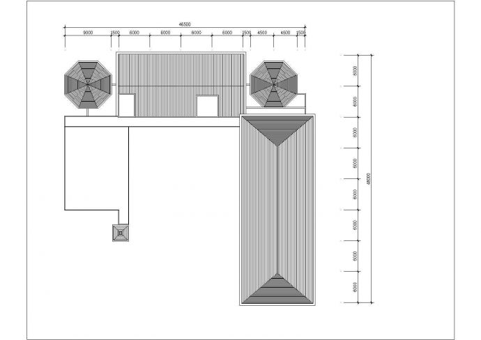 崇州市某社区2400平米3层框架结构幼儿园平立剖面设计CAD图纸_图1