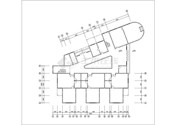 兰州市某社区2层框架结构现代化幼儿园结构设计CAD详图-图一