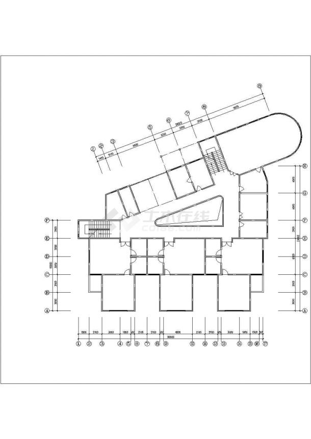 兰州市某社区2层框架结构现代化幼儿园结构设计CAD详图-图二