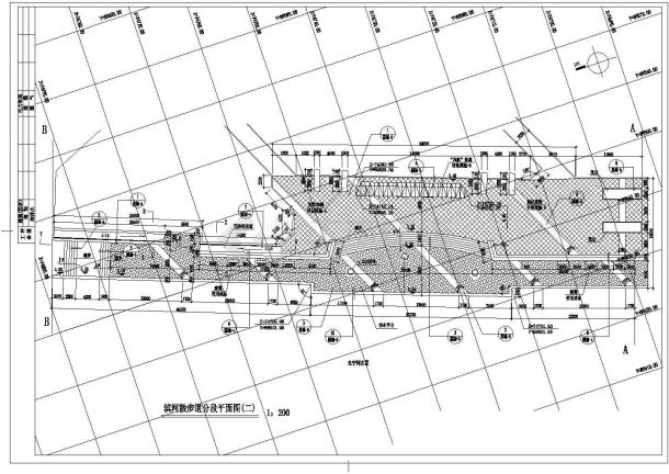 湖州市南浔区桥南公园全套平面设计CAD图纸-图一