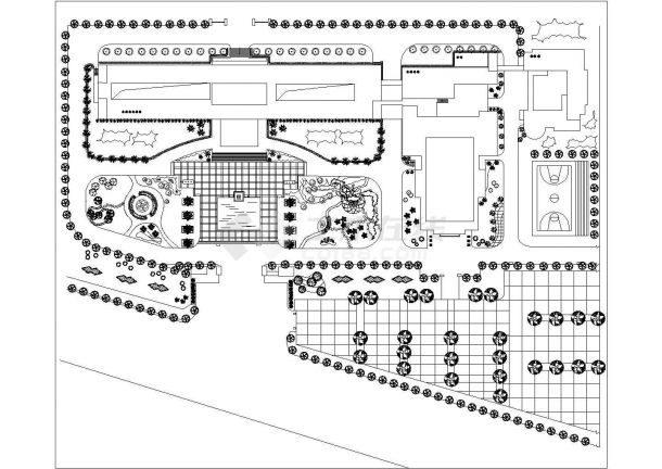 厂房设计_某大型工业厂房绿化景观详细方案设计施工CAD图纸-图一