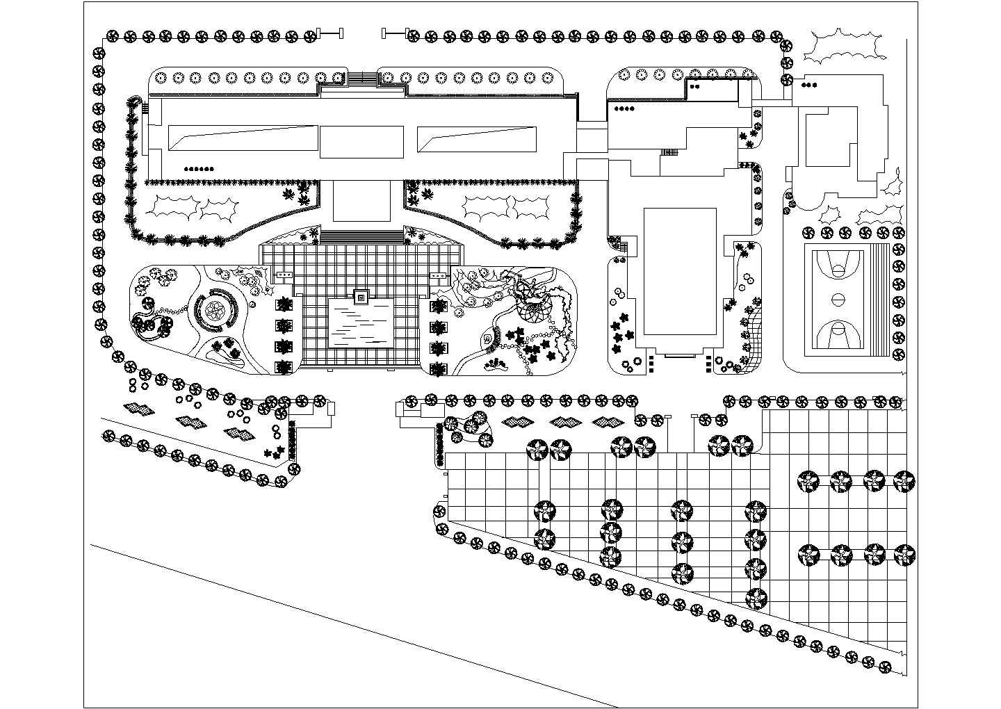 厂房设计_某大型工业厂房绿化景观详细方案设计施工CAD图纸