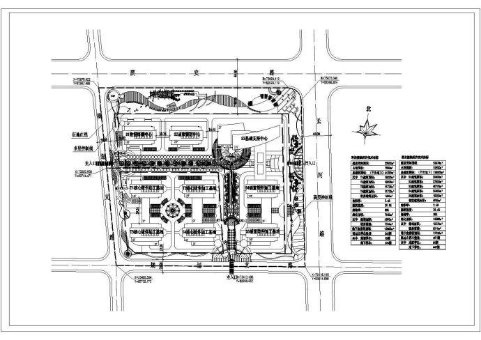 某大型厂区规划绿化景观详细方案设计施工CAD图纸_图1