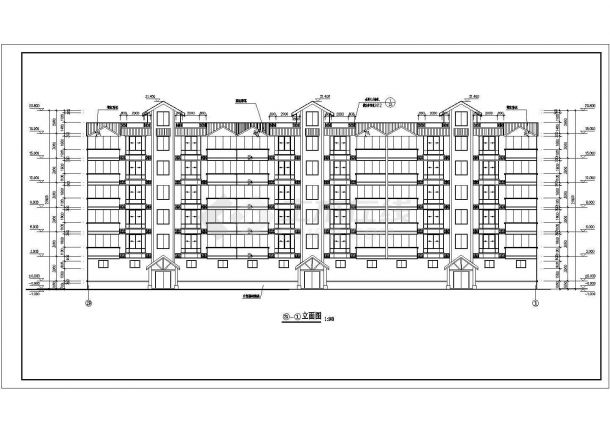 某六层底框结构普通住宅楼设计cad全套建筑施工图（含设计说明）-图二