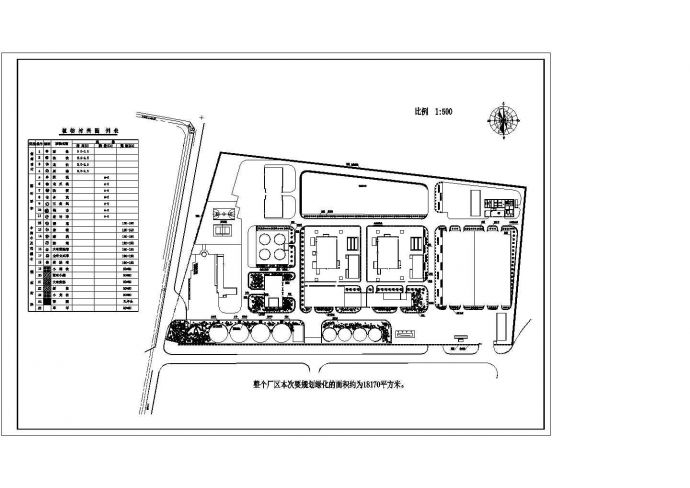 某地区大型厂区环境绿化布置详细方案设计施工CAD图纸_图1