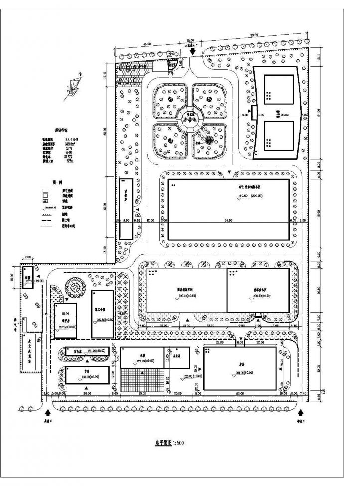 某地区工厂绿化环境规划详细方案设计施工CAD图纸_图1
