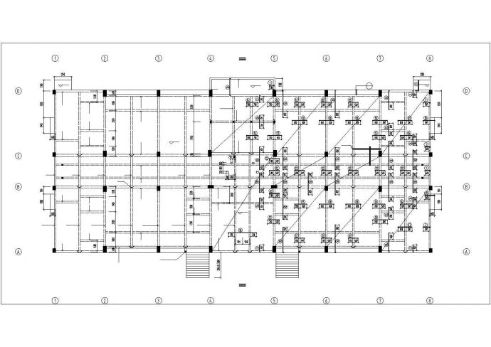 昆山市某大学工厂6层框架结构宿舍楼全套结构设计CAD图纸_图1