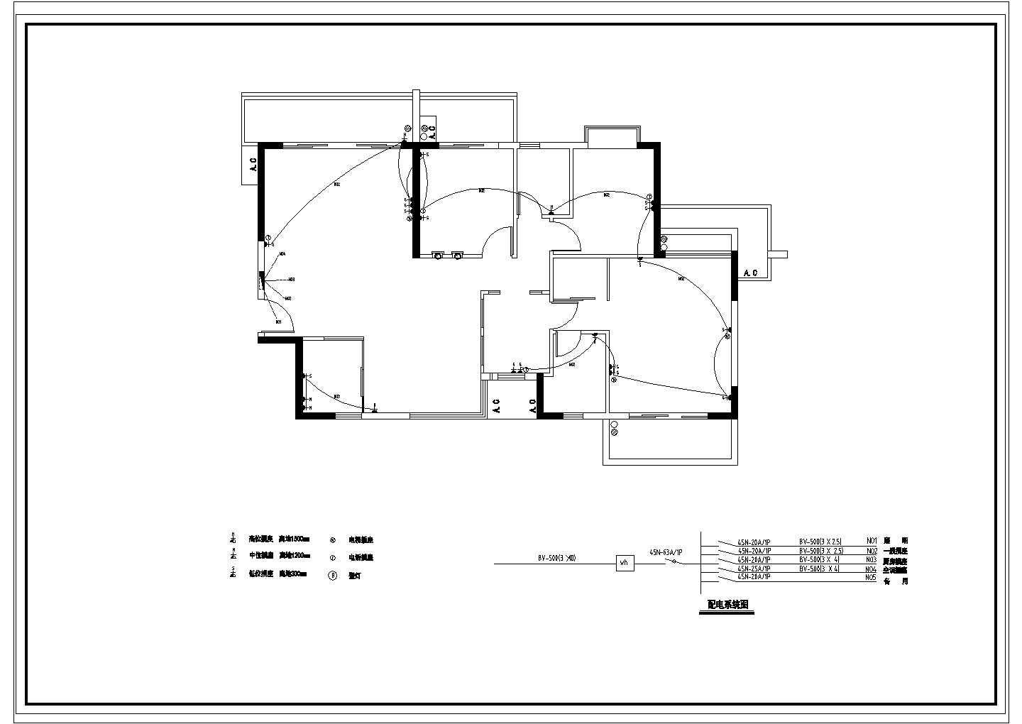家居室内装修设计cad方案施工图纸