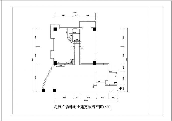 某花园广场高档住宅楼室内装修设计cad施工图_图1