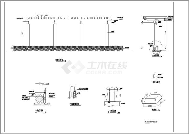 某地区厂区园林景观规划详细方案设计施工CAD图纸-图二