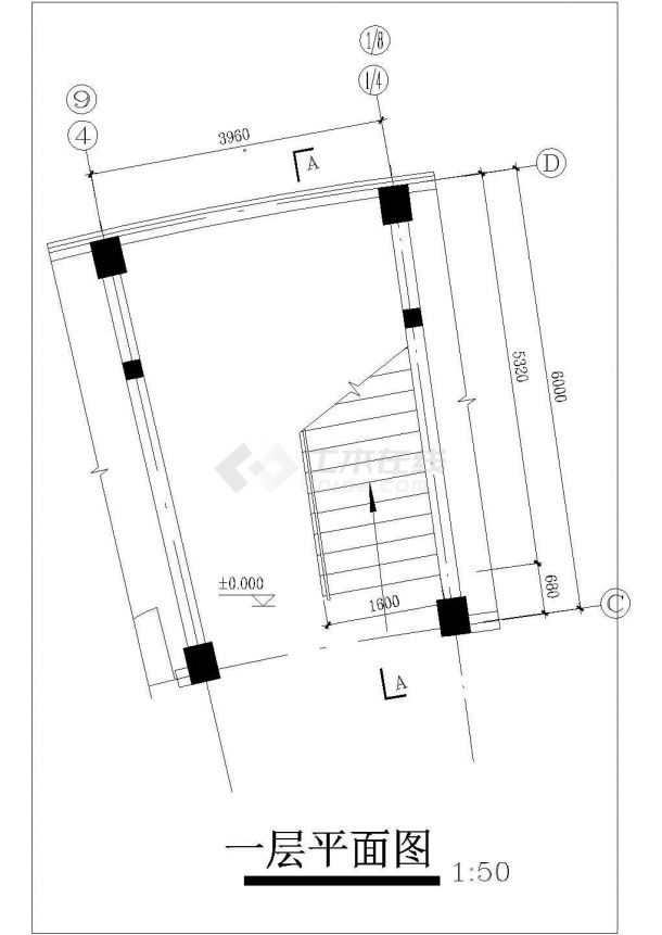 办公楼设计_某办公楼多层楼梯设计cad施工图-图二