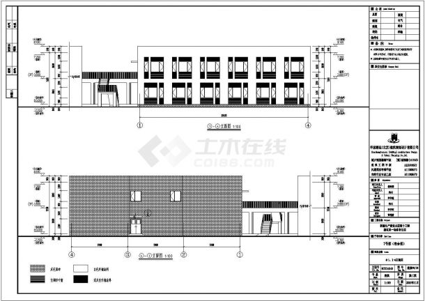 [新疆]大型体育公园现代风格宿舍楼建筑结构水电全套施工图-图一