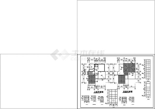 [新农村]2层田园式独栋别墅cad建筑设计施工图（含效果图）-图一