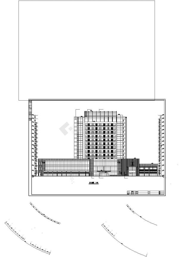 [浙江]某十四层酒店式公寓建筑设计CAD施工图纸-图一