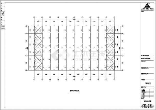 浙江某65x36米厂房工程结构设计CAD图-图二