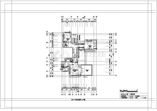 [广州]两层花园式住宅建筑cad施工图（含效果图）-图二