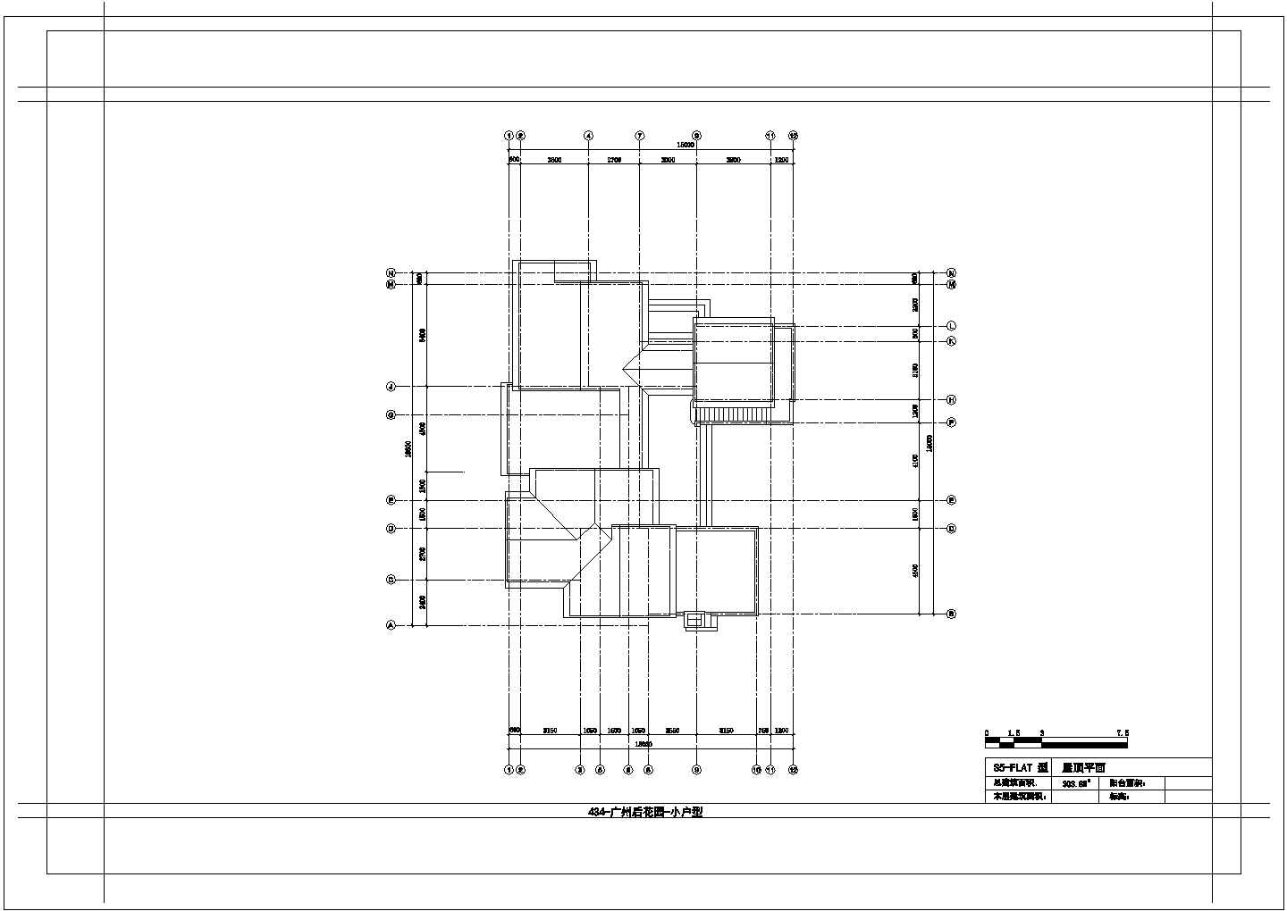 [广州]两层花园式住宅建筑cad施工图（含效果图）