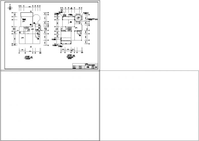 [湖南]400平3层简欧风格别墅建筑设计CAD施工图_图1