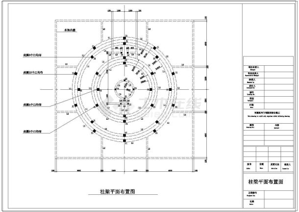 某广场旱喷泉水池cad设计施工图-图二