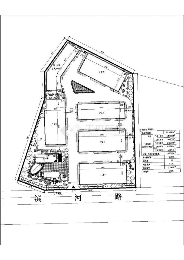 某工业厂区完整规划详细方案设计施工精品CAD图纸-图二
