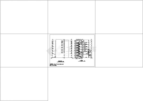 某6层宿舍建筑详细方案设计施工CAD图纸（含目录说明）-图二