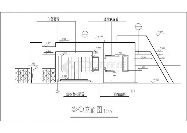 几套大门建筑设计方案cad施工图纸-图一