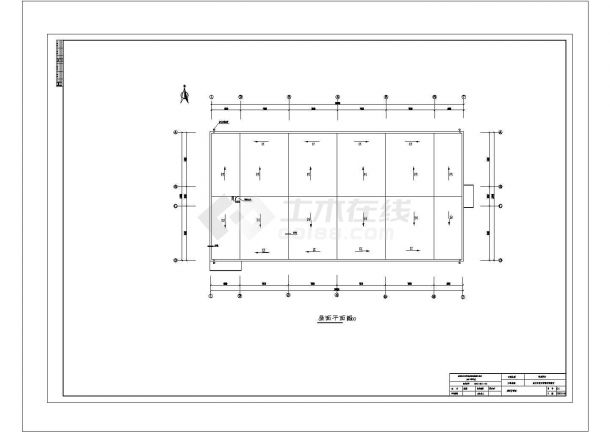 3088平三层框架图书馆建筑施工cad图纸（含建筑设计说明）-图一