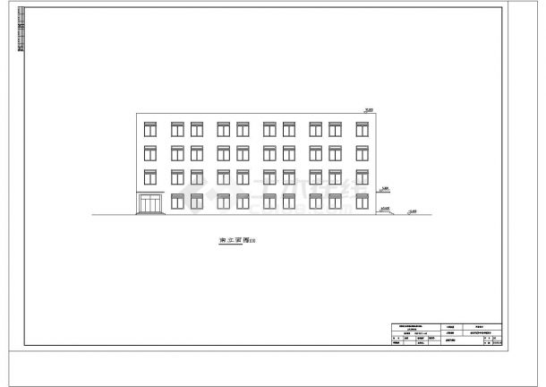 3088平三层框架图书馆建筑施工cad图纸（含建筑设计说明）-图二