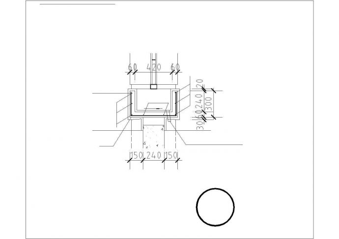 某小区围墙规划设计cad施工图_图1