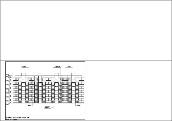 某研究生公寓楼建筑方案设计施工CAD图纸（含说明书）_图1