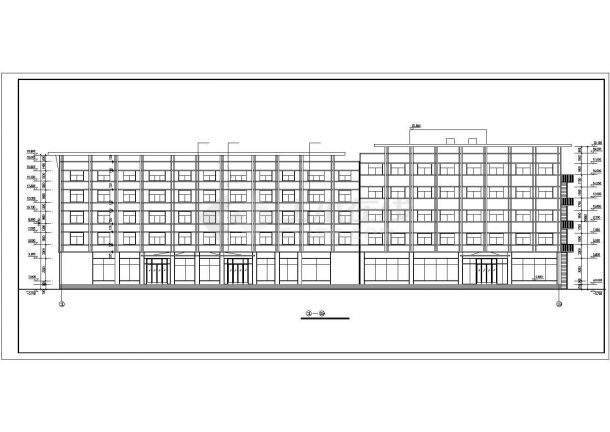 办公楼设计_科技办公楼附住宅楼cad设计施工图纸-图一