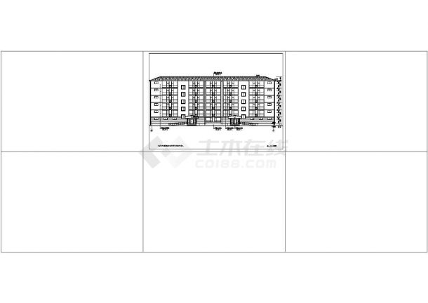 某砌体厂区宿舍楼建筑方案设计施工CAD图纸（含说明书）-图二