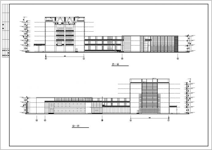 武汉市某重点大学2万平米6层框架结构教学楼建筑CAD设计图纸_图1