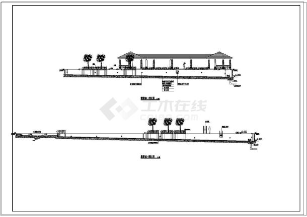 某游泳池平面布置全套cad施工图纸-图一