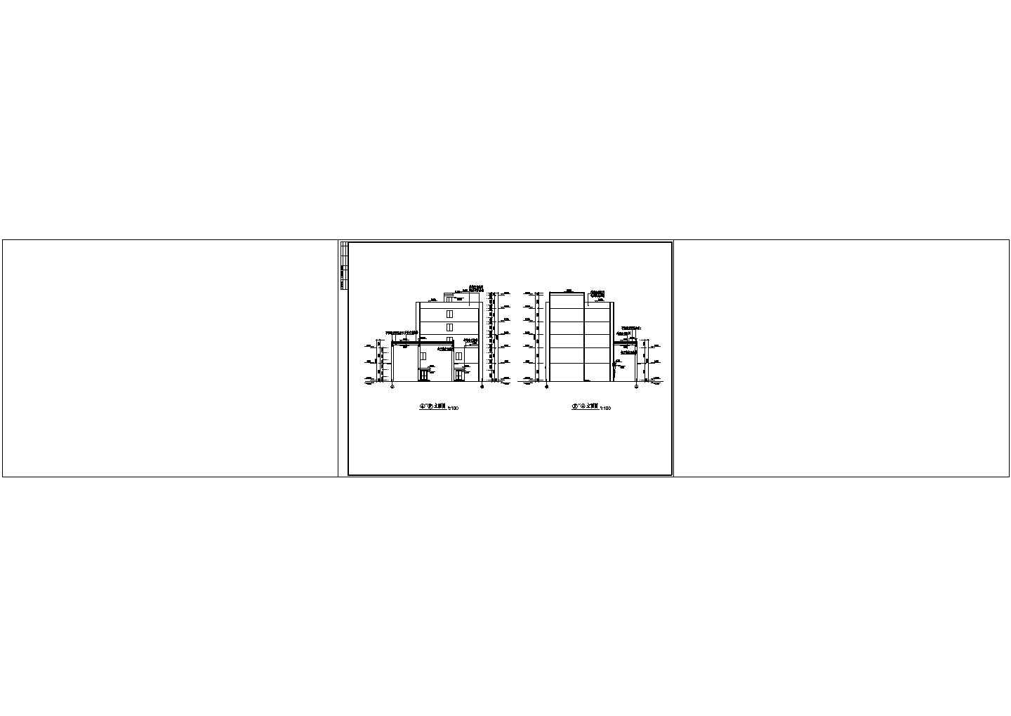 某食堂宿舍综合楼建筑方案设计施工CAD图纸（含说明书）