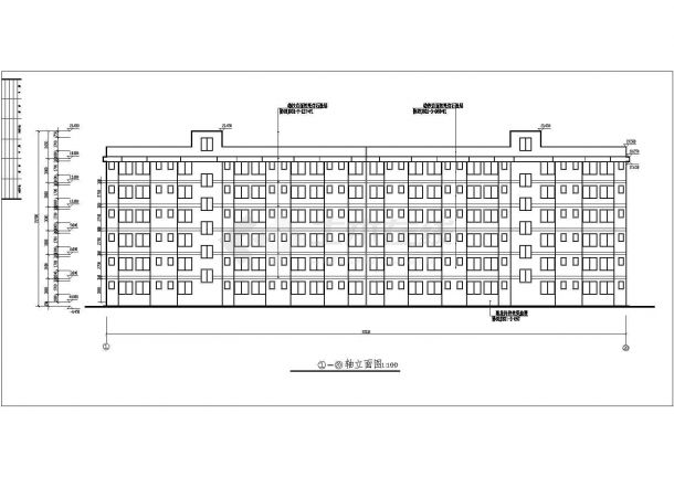 某现代学生公寓楼建筑方案设计施工CAD图纸（含大样图）-图二
