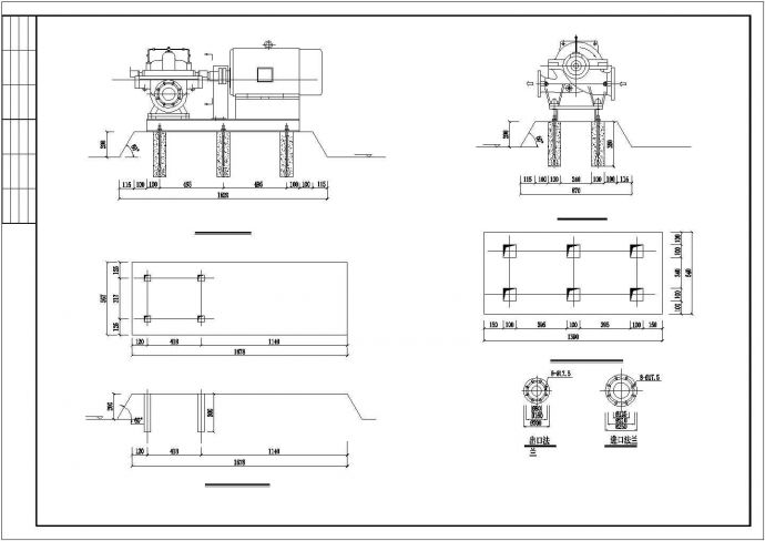 【最新】某小型给水厂工艺设计方案CAD图纸_图1