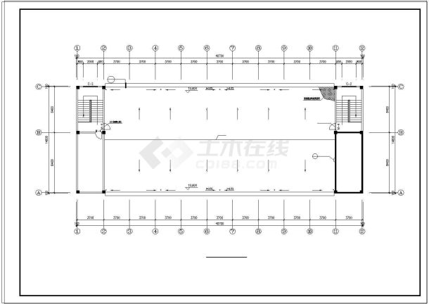 某地办公宿舍楼建筑设计CAD施工图-图一