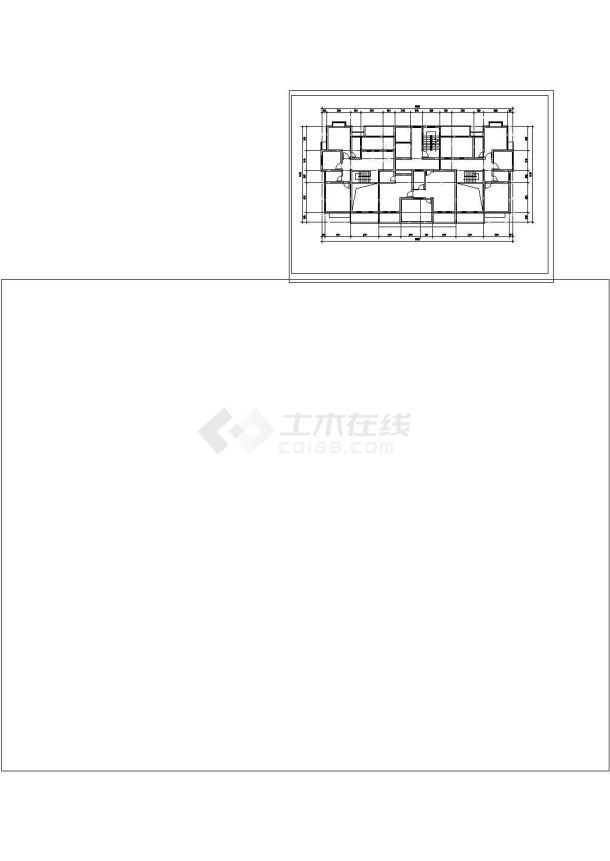 20多导高层住宅楼建筑整套cad施工图-图一