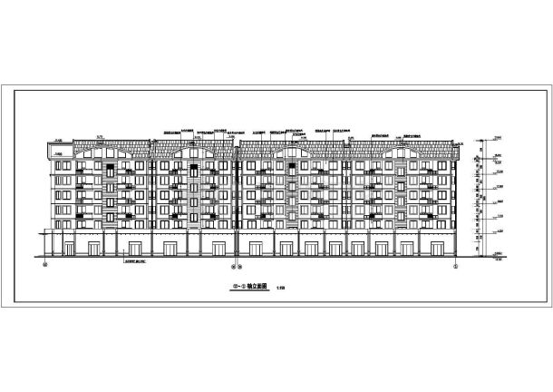 某六层经典住宅楼建筑方案设计施工CAD图纸-图一