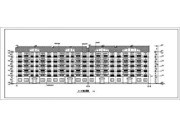 某六层经典住宅楼建筑方案设计施工CAD图纸-图二